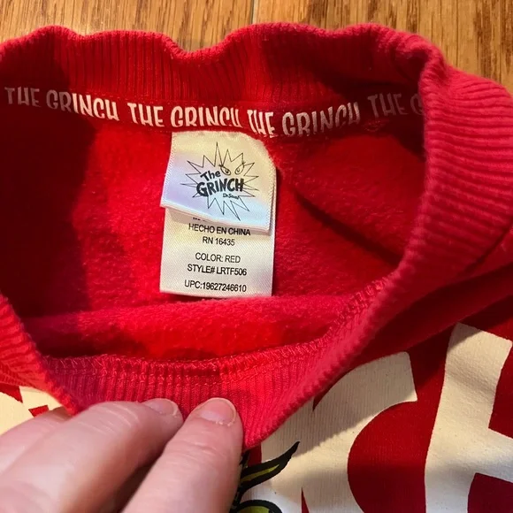 Grinch Kids Matching Set - Red & Heather Gray Holiday Loungewear - Picture 3 of 10